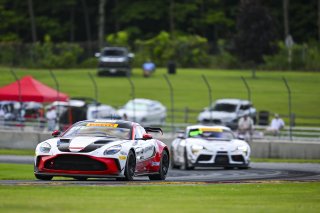 #4 Aston Martin Vantage AMR GT4 EVO of Braydon Arthur and Mike David Ortmann, JMF Motorsports, GT4 America, Silver, SRO America, Road America, Elkhart Lake, WI, Aug 15 - 17, 2025
 | Fred Hardy Jr. | www.FredHardyPhoto.com ©2025 