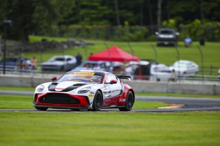 #4 Aston Martin Vantage AMR GT4 EVO of Braydon Arthur and Mike David Ortmann, JMF Motorsports, GT4 America, Silver, SRO America, Road America, Elkhart Lake, WI, Aug 15 - 17, 2025
 | Fred Hardy Jr. | www.FredHardyPhoto.com ©2025 