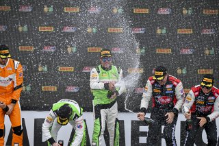 #07 Aston Martin Vantage AMR GT4 of Alex Garcia and Michael Garcia, Skip Barber Racing, GT4 America, Am, SRO America, Road America, Elkhart Lake, WI, Aug 15 - 17, 2025 #33 McLaren Artura GT4 of Tony Gaples and Michael Cooper, Blackdog Racing, Pro-Am, 2025 | Fred Hardy Jr. | www.FredHardyPhoto.com ©2025 