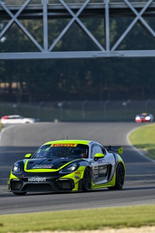 #23 Porsche 718 Cayman GT4 RS Clubsport of Michael Auriemma and Matheus Leist, NOLASPORT, GT4 America, Pro-Am, SRO America, Barber Motorsports Park, Birmingham, AL, Sept 5 - 7, 2025
 | Fred Hardy Jr. | www.FredHardyPhoto.com ©2025 