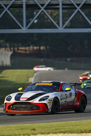 #3 Aston Martin Vantage AMR GT4 EVO of Jesse Webb and Jonathan Neudorf, JMF Motorsports, GT4 America, Silver, SRO America, Barber Motorsports Park, Birmingham, AL, Sept 5 - 7, 2025
 | Fred Hardy Jr. | www.FredHardyPhoto.com ©2025 