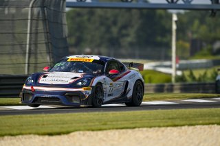#77 Porsche 718 Cayman GT4 RS Clubsport of Danny Dyszelski and Alex Ellis, VPX Motorsport, GT4 America, Silver, SRO America, Barber Motorsports Park, Birmingham, AL, Sept 5 - 7, 2025
 | Fred Hardy Jr. | www.FredHardyPhoto.com ©2025 