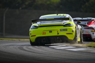 #23 Porsche 718 Cayman GT4 RS Clubsport of Michael Auriemma and Matheus Leist, NOLASPORT, GT4 America, Pro-Am, SRO America, Barber Motorsports Park, Birmingham, AL, Sept 5 - 7, 2025
 | Fred Hardy Jr. | www.FredHardyPhoto.com ©2025 