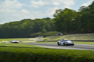 #77 Porsche 718 Cayman GT4 RS Clubsport of Danny Dyszelski and Alex Ellis, VPX Motorsport, GT4 America, Silver, SRO America, Barber Motorsports Park, Birmingham, AL, Sept 5 - 7, 2025
 | Fred Hardy Jr. | www.FredHardyPhoto.com ©2025 