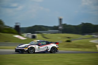 #77 Porsche 718 Cayman GT4 RS Clubsport of Danny Dyszelski and Alex Ellis, VPX Motorsport, GT4 America, Silver, SRO America, Barber Motorsports Park, Birmingham, AL, Sept 5 - 7, 2025
 | Fred Hardy Jr. | www.FredHardyPhoto.com ©2025 