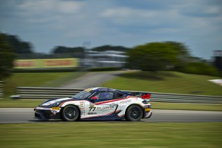 #77 Porsche 718 Cayman GT4 RS Clubsport of Danny Dyszelski and Alex Ellis, VPX Motorsport, GT4 America, Silver, SRO America, Barber Motorsports Park, Birmingham, AL, Sept 5 - 7, 2025
 | Fred Hardy Jr. | www.FredHardyPhoto.com ©2025 