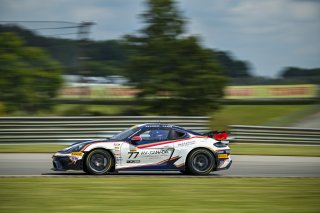 #77 Porsche 718 Cayman GT4 RS Clubsport of Danny Dyszelski and Alex Ellis, VPX Motorsport, GT4 America, Silver, SRO America, Barber Motorsports Park, Birmingham, AL, Sept 5 - 7, 2025
 | Fred Hardy Jr. | www.FredHardyPhoto.com ©2025 
