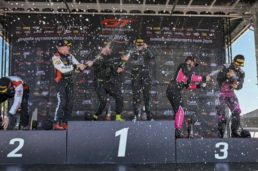 #606 BMW M4 GT4 (G82) EVO of Allen Patten and Laura Hayes, Thunder Bunny Racing, GT4 America, Am, SRO America, Barber Motorsports Park, Birmingham, AL, Sept 5 - 7, 2025 #07 Aston Martin Vantage AMR GT4 of Alex Garcia and Michael Garcia, Skip Barber Racing | Fred Hardy Jr. | www.FredHardyPhoto.com ©2025 