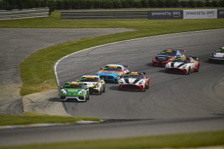 #7 Porsche 718 Cayman GT4 RS Clubsport of Curt Swearingin and Riley Dickinson, ACI Motorsports, GT4 America, Pro-Am, SRO America, Barber Motorsports Park, Birmingham, AL, Sept 5 - 7, 2025 #3 Aston Martin Vantage AMR GT4 EVO of Jesse Webb and Jonathan Neud | Fred Hardy Jr. | www.FredHardyPhoto.com ©2025 