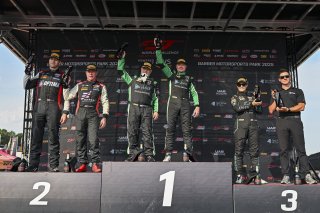 #98 BMW M4 GT4 (G82) EVO of Paul Sparta and Michael Kanisczak, Random Vandals Racing, GT4 America, Am, SRO America, Barber Motorsports Park, Birmingham, AL, Sept 5 - 7, 2025 #36 BMW M4 GT4 (G82) EVO of James Clay and Charlie Postins, BimmerWorld Racing, 2 | Fred Hardy Jr. | www.FredHardyPhoto.com ©2025 