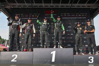 #98 BMW M4 GT4 (G82) EVO of Paul Sparta and Michael Kanisczak, Random Vandals Racing, GT4 America, Am, SRO America, Barber Motorsports Park, Birmingham, AL, Sept 5 - 7, 2025 #36 BMW M4 GT4 (G82) EVO of James Clay and Charlie Postins, BimmerWorld Racing, 2 | Fred Hardy Jr. | www.FredHardyPhoto.com ©2025 