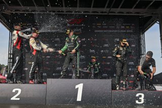 #98 BMW M4 GT4 (G82) EVO of Paul Sparta and Michael Kanisczak, Random Vandals Racing, GT4 America, Am, SRO America, Barber Motorsports Park, Birmingham, AL, Sept 5 - 7, 2025 #36 BMW M4 GT4 (G82) EVO of James Clay and Charlie Postins, BimmerWorld Racing, 2 | Fred Hardy Jr. | www.FredHardyPhoto.com ©2025 