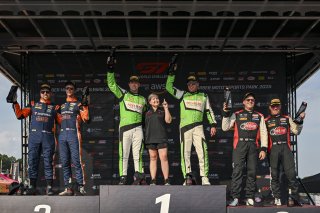 #7 Porsche 718 Cayman GT4 RS Clubsport of Curt Swearingin and Riley Dickinson, ACI Motorsports, GT4 America, Pro-Am, SRO America, Barber Motorsports Park, Birmingham, AL, Sept 5 - 7, 2025 #94 BMW M4 GT4 (G82) EVO of Sam Craven and Josh Green, Random Vanda | Fred Hardy Jr. | www.FredHardyPhoto.com ©2025 