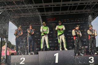 #7 Porsche 718 Cayman GT4 RS Clubsport of Curt Swearingin and Riley Dickinson, ACI Motorsports, GT4 America, Pro-Am, SRO America, Barber Motorsports Park, Birmingham, AL, Sept 5 - 7, 2025 #94 BMW M4 GT4 (G82) EVO of Sam Craven and Josh Green, Random Vanda | Fred Hardy Jr. | www.FredHardyPhoto.com ©2025 