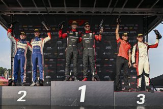 #97 BMW M4 GT4 (G82) EVO of Kenton Koch and Kevin Boehm, Random Vandals Racing, GT4 America, Silver, SRO America, Barber Motorsports Park, Birmingham, AL, Sept 5 - 7, 2025 #68 Toyota Gazoo Racing GR Supra GT4 EVO2 of Tyler Gonzalez and Gresham Wagner, RAF | Fred Hardy Jr. | www.FredHardyPhoto.com ©2025 