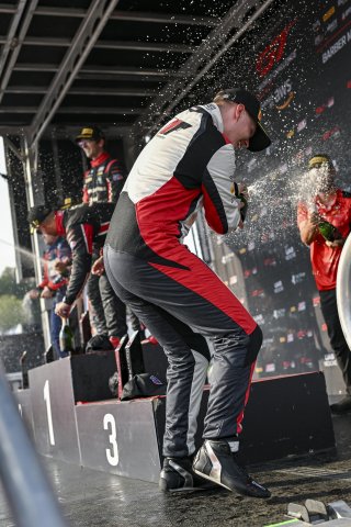 #3 Aston Martin Vantage AMR GT4 EVO of Jesse Webb and Jonathan Neudorf, JMF Motorsports, GT4 America, Silver, SRO America, Barber Motorsports Park, Birmingham, AL, Sept 5 - 7, 2025
 | Fred Hardy Jr. | www.FredHardyPhoto.com ©2025 