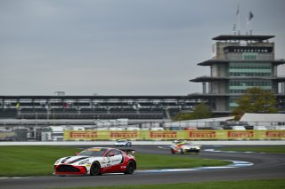 #4 Aston Martin Vantage AMR GT4 EVO of Braydon Arthur / Mike David Ortmann, JMF Motorsports, GT4 America, Silver, SRO America, Indianapolis Motor Speedway, Indianapolis, IN, Oct 16–19, 2025
 | Fred Hardy | www.FredHardyPhoto.com ©2025
