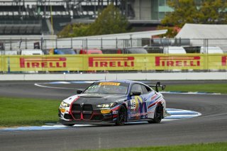 #413 BMW M4 GT4 (G82) of Zach Lumsden / Kris Wilson, Flying Lizard Motorsports, GT4 America, Am, SRO America, Indianapolis Motor Speedway, Indianapolis, IN, Oct 16–19, 2025
 | Fred Hardy | www.FredHardyPhoto.com ©2025