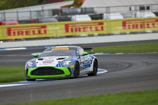 #39 Aston Martin Vantage AMR GT4 EVO of Max Hewitt / Luca Mars, van der Steur Racing, GT4 America, Silver, SRO America, Indianapolis Motor Speedway, Indianapolis, IN, Oct 16–19, 2025
 | Fred Hardy | www.FredHardyPhoto.com ©2025