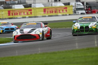#4 Aston Martin Vantage AMR GT4 EVO of Braydon Arthur / Mike David Ortmann, JMF Motorsports, GT4 America, Silver, SRO America, Indianapolis Motor Speedway, Indianapolis, IN, Oct 16–19, 2025
 | Fred Hardy | www.FredHardyPhoto.com ©2025