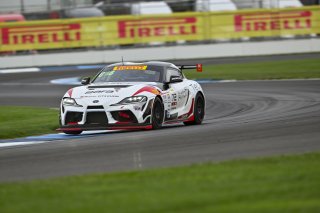 #72 Toyota Gazoo Racing GR Supra GT4 EVO2 of Anthony Geraci / Kenny Schmied, RAFA Racing Team, GT4 America, Am, SRO America, Indianapolis Motor Speedway, Indianapolis, IN, Oct 16–19, 2025
 | Fred Hardy | www.FredHardyPhoto.com ©2025