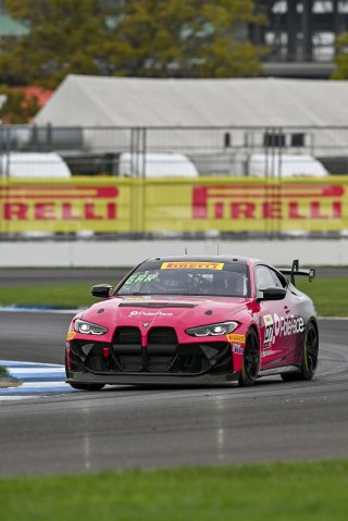 #07 BMW M4 GT4 (G82) of Alex Garcia / Michael Garcia, Skip Barber Racing, GT4 America, Am, SRO America, Indianapolis Motor Speedway, Indianapolis, IN, Oct 16–19, 2025
 | Fred Hardy | www.FredHardyPhoto.com ©2025