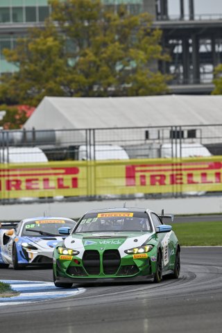 #98 BMW M4 GT4 (G82) EVO of Paul Sparta / Darius Trinka, Random Vandals Racing, GT4 America, Am, SRO America, Indianapolis Motor Speedway, Indianapolis, IN, Oct 16–19, 2025
 | Fred Hardy | www.FredHardyPhoto.com ©2025