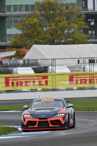 #68 Toyota Gazoo Racing GR Supra GT4 EVO2 of Tyler Gonzalez / Gresham Wagner, RAFA Racing Team, GT4 America, Silver, SRO America, Indianapolis Motor Speedway, Indianapolis, IN, Oct 16&ndash;19, 2025
 | Fred Hardy | www.FredHardyPhoto.com &copy;2025