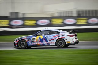 #413 BMW M4 GT4 (G82) of Zach Lumsden / Kris Wilson, Flying Lizard Motorsports, GT4 America, Am, SRO America, Indianapolis Motor Speedway, Indianapolis, IN, Oct 16–19, 2025
 | Fred Hardy | www.FredHardyPhoto.com ©2025