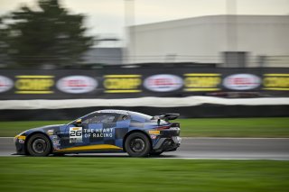 #26 Aston Martin Vantage AMR GT4 EVO of Hannah Grisham / Hannah Greenemeier, Heart of Racing Team, GT4 America, Silver, SRO America, Indianapolis Motor Speedway, Indianapolis, IN, Oct 16–19, 2025
 | Fred Hardy | www.FredHardyPhoto.com ©2025