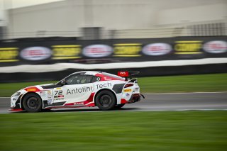 #72 Toyota Gazoo Racing GR Supra GT4 EVO2 of Anthony Geraci / Kenny Schmied, RAFA Racing Team, GT4 America, Am, SRO America, Indianapolis Motor Speedway, Indianapolis, IN, Oct 16–19, 2025
 | Fred Hardy | www.FredHardyPhoto.com ©2025
