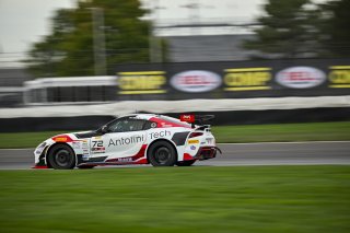 #72 Toyota Gazoo Racing GR Supra GT4 EVO2 of Anthony Geraci / Kenny Schmied, RAFA Racing Team, GT4 America, Am, SRO America, Indianapolis Motor Speedway, Indianapolis, IN, Oct 16–19, 2025
 | Fred Hardy | www.FredHardyPhoto.com ©2025