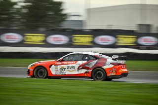 #97 BMW M4 GT4 (G82) EVO of Kenton Koch / Kevin Boehm, Random Vandals Racing, GT4 America, Silver, SRO America, Indianapolis Motor Speedway, Indianapolis, IN, Oct 16–19, 2025
 | Fred Hardy | www.FredHardyPhoto.com ©2025