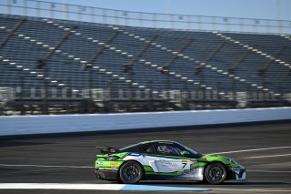 #7 Porsche 718 Cayman GT4 RS Clubsport of Curt Swearingin / Riley Dickinson, ACI Motorsports, GT4 America, Pro-Am, SRO America, Indianapolis Motor Speedway, Indianapolis, IN, Oct 16–19, 2025
 | Fred Hardy | www.FredHardyPhoto.com ©2025