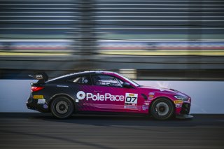 #07 BMW M4 GT4 (G82) of Alex Garcia / Michael Garcia, Skip Barber Racing, GT4 America, Am, SRO America, Indianapolis Motor Speedway, Indianapolis, IN, Oct 16–19, 2025
 | Fred Hardy | www.FredHardyPhoto.com ©2025