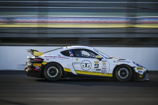 #9 Porsche 718 Cayman GT4 RS Clubsport of Dan Sibille / Loek Hartog, ACI Motorsports, GT4 America, Pro-Am, SRO America, Indianapolis Motor Speedway, Indianapolis, IN, Oct 16–19, 2025
 | Fred Hardy | www.FredHardyPhoto.com ©2025