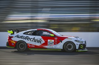 #52 BMW M4 GT4 (G82) EVO of Gafurov Muzaffar / Ross Poole, Auto Technic Racing, GT4 America, Am, SRO America, Indianapolis Motor Speedway, Indianapolis, IN, Oct 16–19, 2025
 | Fred Hardy | www.FredHardyPhoto.com ©2025