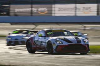 #3 Aston Martin Vantage AMR GT4 EVO of Jesse Webb / Jonathan Neudorf, JMF Motorsports, GT4 America, Silver, SRO America, Indianapolis Motor Speedway, Indianapolis, IN, Oct 16–19, 2025
 | Fred Hardy | www.FredHardyPhoto.com ©2025