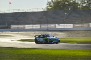 #7 Porsche 718 Cayman GT4 RS Clubsport of Curt Swearingin / Riley Dickinson, ACI Motorsports, GT4 America, Pro-Am, SRO America, Indianapolis Motor Speedway, Indianapolis, IN, Oct 16–19, 2025
 | Fred Hardy | www.FredHardyPhoto.com ©2025