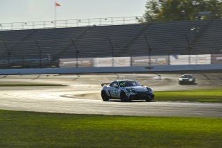 #9 Porsche 718 Cayman GT4 RS Clubsport of Dan Sibille / Loek Hartog, ACI Motorsports, GT4 America, Pro-Am, SRO America, Indianapolis Motor Speedway, Indianapolis, IN, Oct 16–19, 2025
 | Fred Hardy | www.FredHardyPhoto.com ©2025