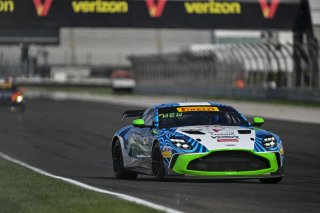 #39 Aston Martin Vantage AMR GT4 EVO of Max Hewitt / Luca Mars, van der Steur Racing, GT4 America, Silver, SRO America, Indianapolis Motor Speedway, Indianapolis, IN, Oct 16–19, 2025
 | Fred Hardy | www.FredHardyPhoto.com ©2025