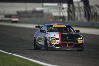 #413 BMW M4 GT4 (G82) of Zach Lumsden / Kris Wilson, Flying Lizard Motorsports, GT4 America, Am, SRO America, Indianapolis Motor Speedway, Indianapolis, IN, Oct 16–19, 2025
 | Fred Hardy | www.FredHardyPhoto.com ©2025
