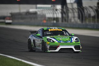 #7 Porsche 718 Cayman GT4 RS Clubsport of Curt Swearingin / Riley Dickinson, ACI Motorsports, GT4 America, Pro-Am, SRO America, Indianapolis Motor Speedway, Indianapolis, IN, Oct 16–19, 2025
 | Fred Hardy | www.FredHardyPhoto.com ©2025