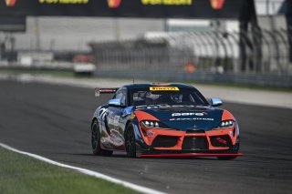 #68 Toyota Gazoo Racing GR Supra GT4 EVO2 of Tyler Gonzalez / Gresham Wagner, RAFA Racing Team, GT4 America, Silver, SRO America, Indianapolis Motor Speedway, Indianapolis, IN, Oct 16&ndash;19, 2025
 | Fred Hardy | www.FredHardyPhoto.com &copy;2025