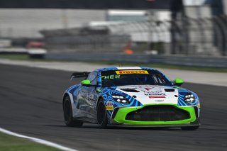 #39 Aston Martin Vantage AMR GT4 EVO of Max Hewitt / Luca Mars, van der Steur Racing, GT4 America, Silver, SRO America, Indianapolis Motor Speedway, Indianapolis, IN, Oct 16–19, 2025
 | Fred Hardy | www.FredHardyPhoto.com ©2025