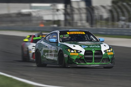 #98 BMW M4 GT4 (G82) EVO of Paul Sparta / Darius Trinka, Random Vandals Racing, GT4 America, Am, SRO America, Indianapolis Motor Speedway, Indianapolis, IN, Oct 16–19, 2025
 | Fred Hardy | www.FredHardyPhoto.com ©2025