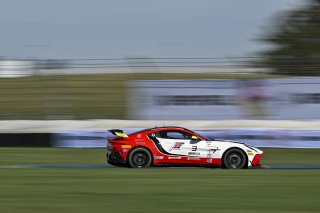 #3 Aston Martin Vantage AMR GT4 EVO of Jesse Webb / Jonathan Neudorf, JMF Motorsports, GT4 America, Silver, SRO America, Indianapolis Motor Speedway, Indianapolis, IN, Oct 16–19, 2025
 | Fred Hardy | www.FredHardyPhoto.com ©2025