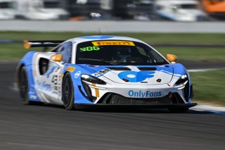 #43 McLaren Artura GT4 of Alex Vogel / Matthew Bell, P1 Groupe, GT4 America, Pro-Am, SRO America, Indianapolis Motor Speedway, Indianapolis, IN, Oct 16–19, 2025
 | Fred Hardy | www.FredHardyPhoto.com ©2025