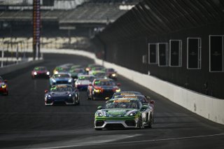 #7 Porsche 718 Cayman GT4 RS Clubsport of Curt Swearingin / Riley Dickinson, ACI Motorsports, GT4 America, Pro-Am, SRO America, Indianapolis Motor Speedway, Indianapolis, IN, Oct 16–19, 2025
 | Fred Hardy | www.FredHardyPhoto.com ©2025