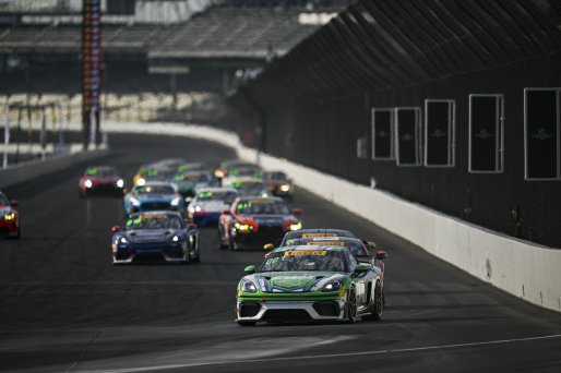 #7 Porsche 718 Cayman GT4 RS Clubsport of Curt Swearingin / Riley Dickinson, ACI Motorsports, GT4 America, Pro-Am, SRO America, Indianapolis Motor Speedway, Indianapolis, IN, Oct 16–19, 2025
 | Fred Hardy | www.FredHardyPhoto.com ©2025